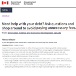 Canada bankruptcy fees